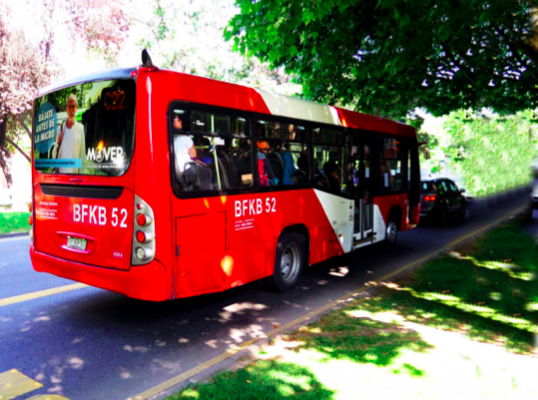 Publicidad en luneta de bus